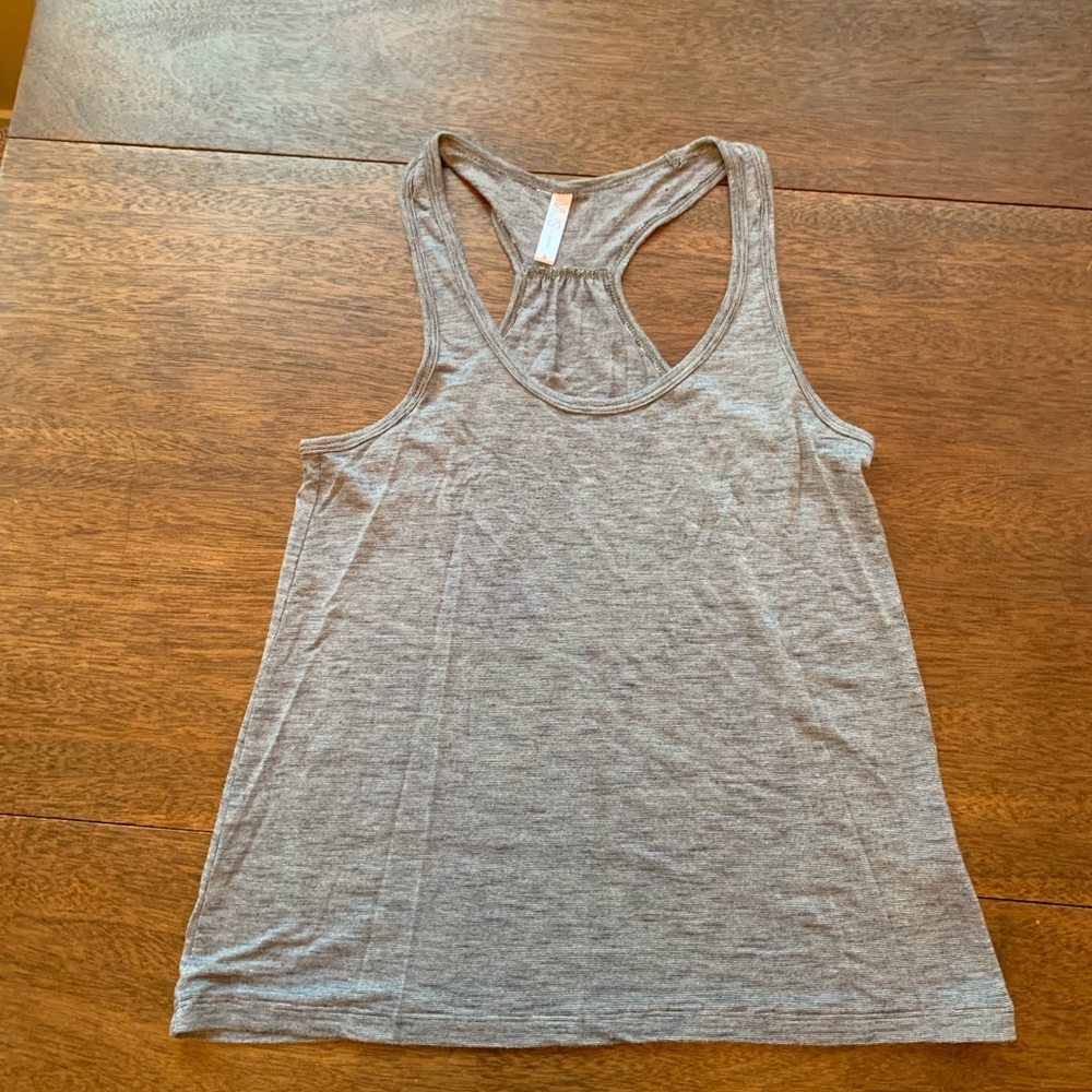 MJS by Soffee Grey and White pinstriped tank top
